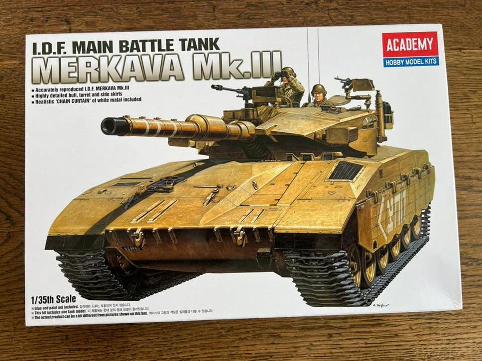 Academy I.D.F. Merkava Mk.III Tank Modelbouw Kit, Tank, 1:32 tot 1:50, Nieuw, Ophalen