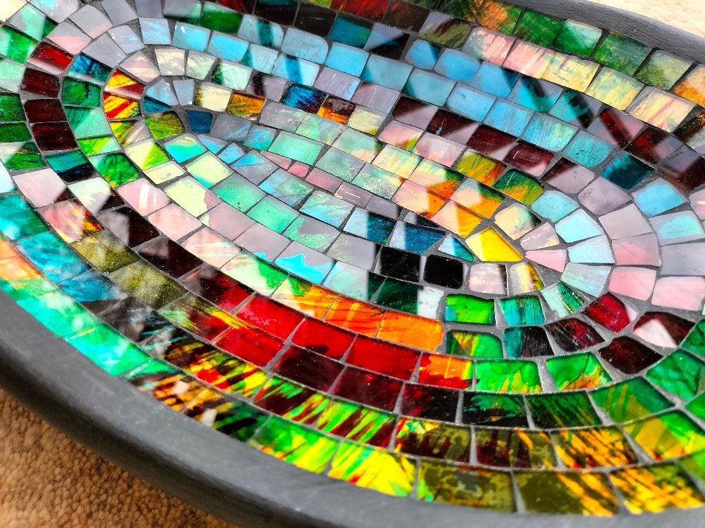 mozaiek schaal nieuw ongebruikt met glas gekleurde stukjes, Ophalen, Schaal, Nieuw, Glas