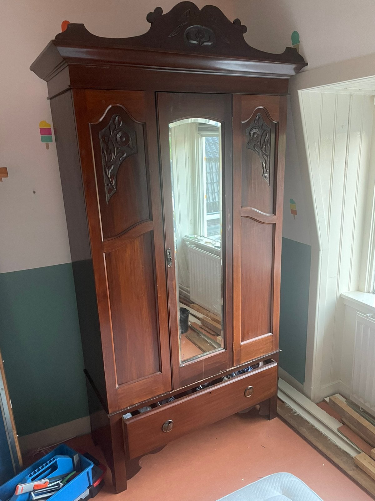 Vintage kast art nouveau jugend stil stijl, Ophalen