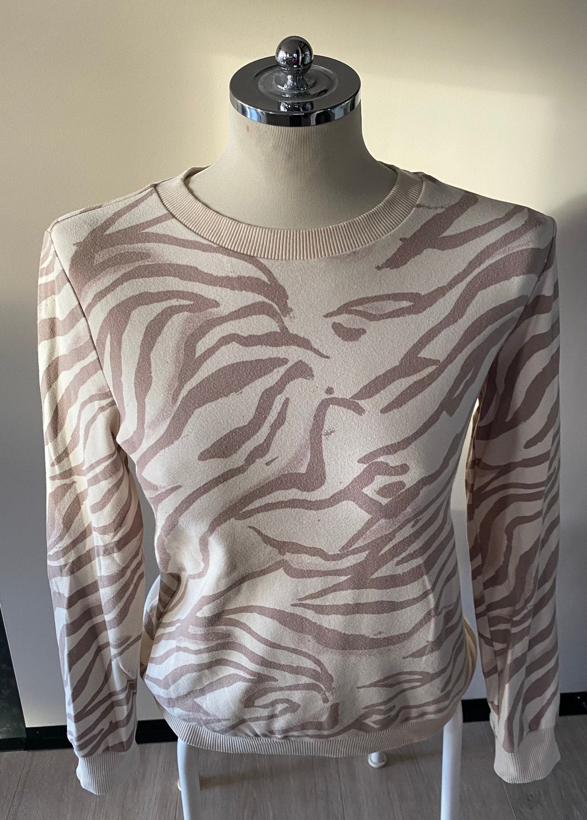 Yaya print sweater maat S, Verzenden, Beige, Lange mouw, Maat 36 (S)