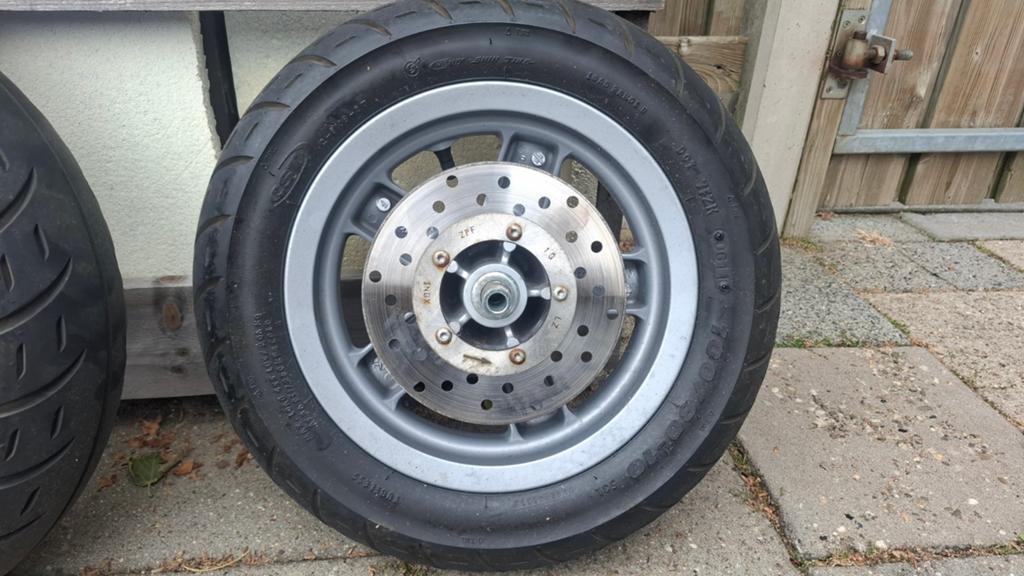 Set van 2 scooterwielen Zip Piaggio, Ophalen of Verzenden, Gebruikt, Overige typen, Overige merken