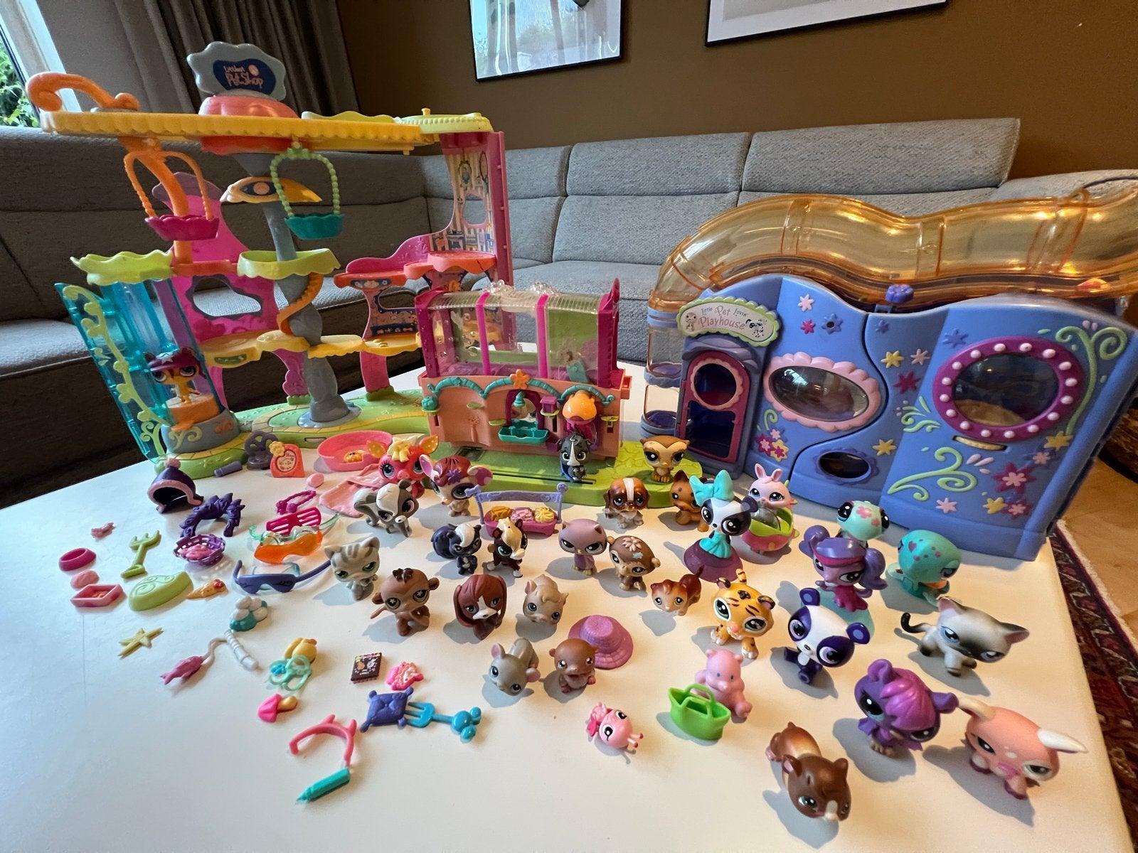 Littlest Pet Shop Collectie: 3 Huizen & Veel Dieren, Ophalen of Verzenden, Gebruikt, Meisje