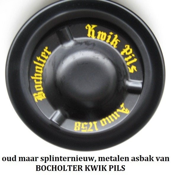 BOCHOLTER KWIK PILS, oude maar splinternieuwe metalen asbak, Verzamelen, Biermerken, Ophalen of Verzenden, Nieuw, Overige typen