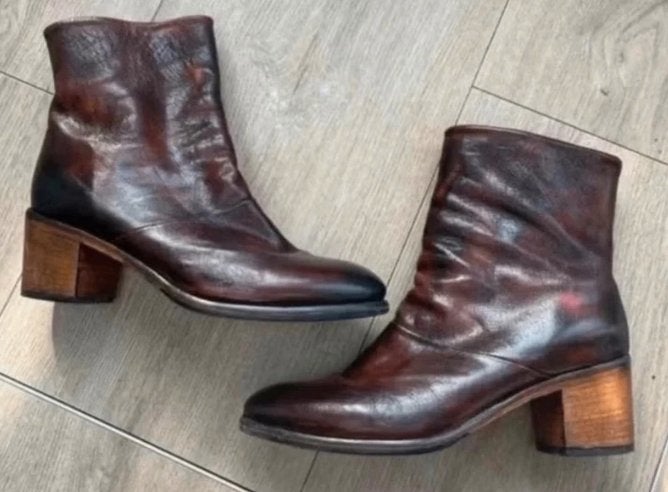 JP David Leren Enkellaarzen Maat 38.5, Kleding | Dames, JP David, Bruin, Lage of Enkellaarzen, Ophalen of Verzenden
