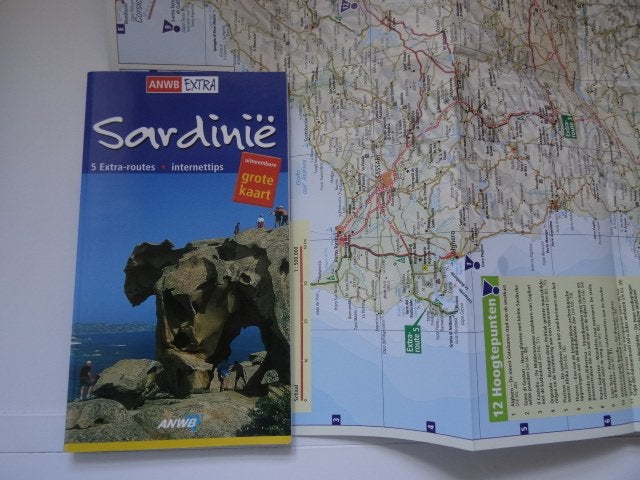 Sardinie ; anwb extra reisgids , met landkaart, Europa, Ophalen of Verzenden, Zo goed als nieuw, Reisgids of -boek