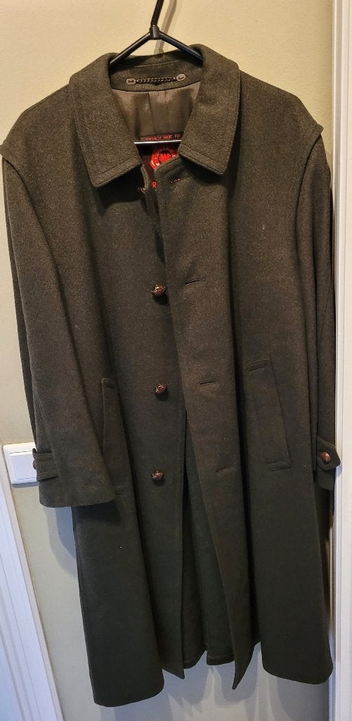 "Salko Tiroler Loden" lange winterjas, Ophalen, Gedragen, Maat 46/48 (XL) of groter, Zwart