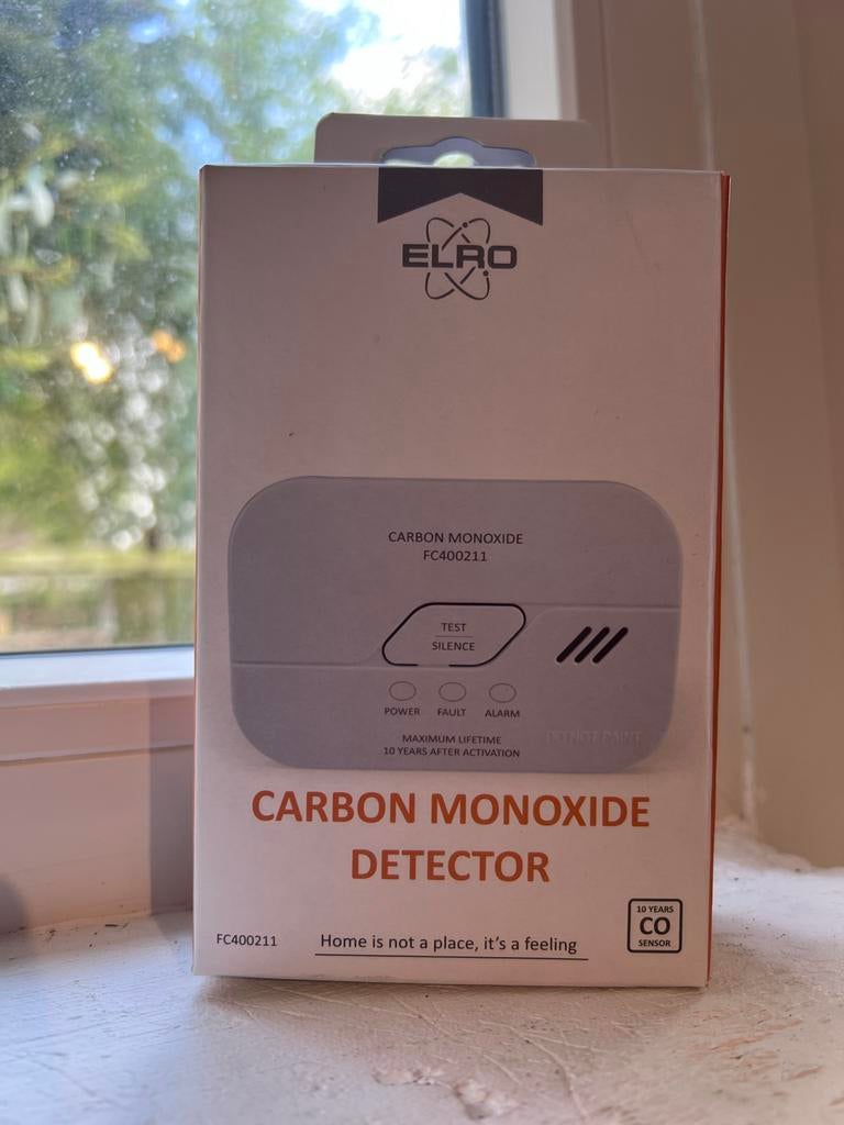 ELRO Koolmonoxidemelder FC400211 - Nieuw in doos, Doe-het-zelf en Verbouw, Alarmsystemen, Ophalen of Verzenden, Nieuw, Detector, Sensor of Melder