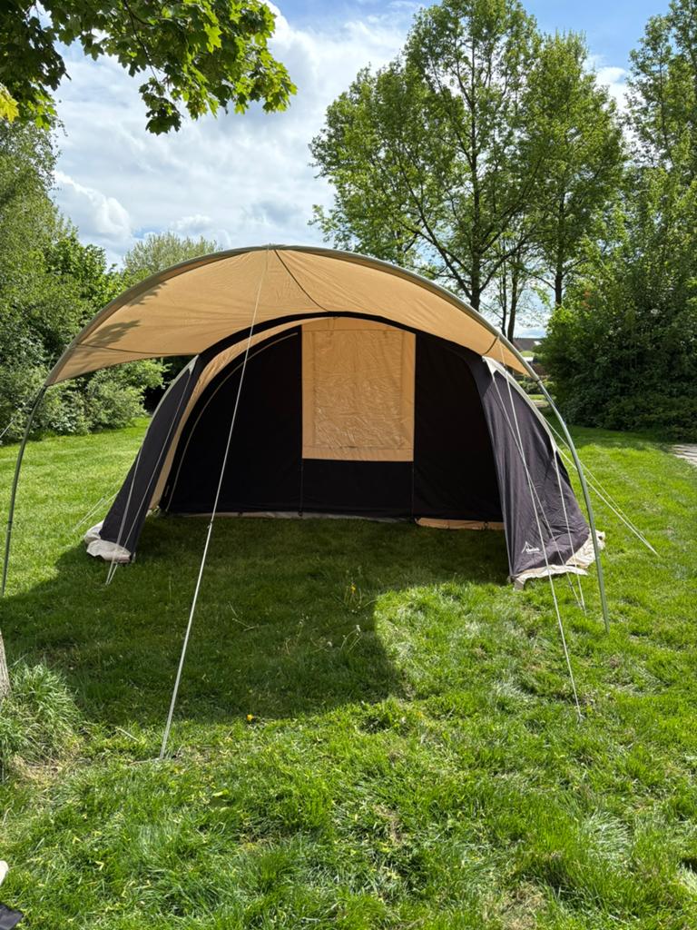 Obelink katoenen 6-persoons tunneltent met luifel, Ophalen, Gebruikt, Meer dan 6