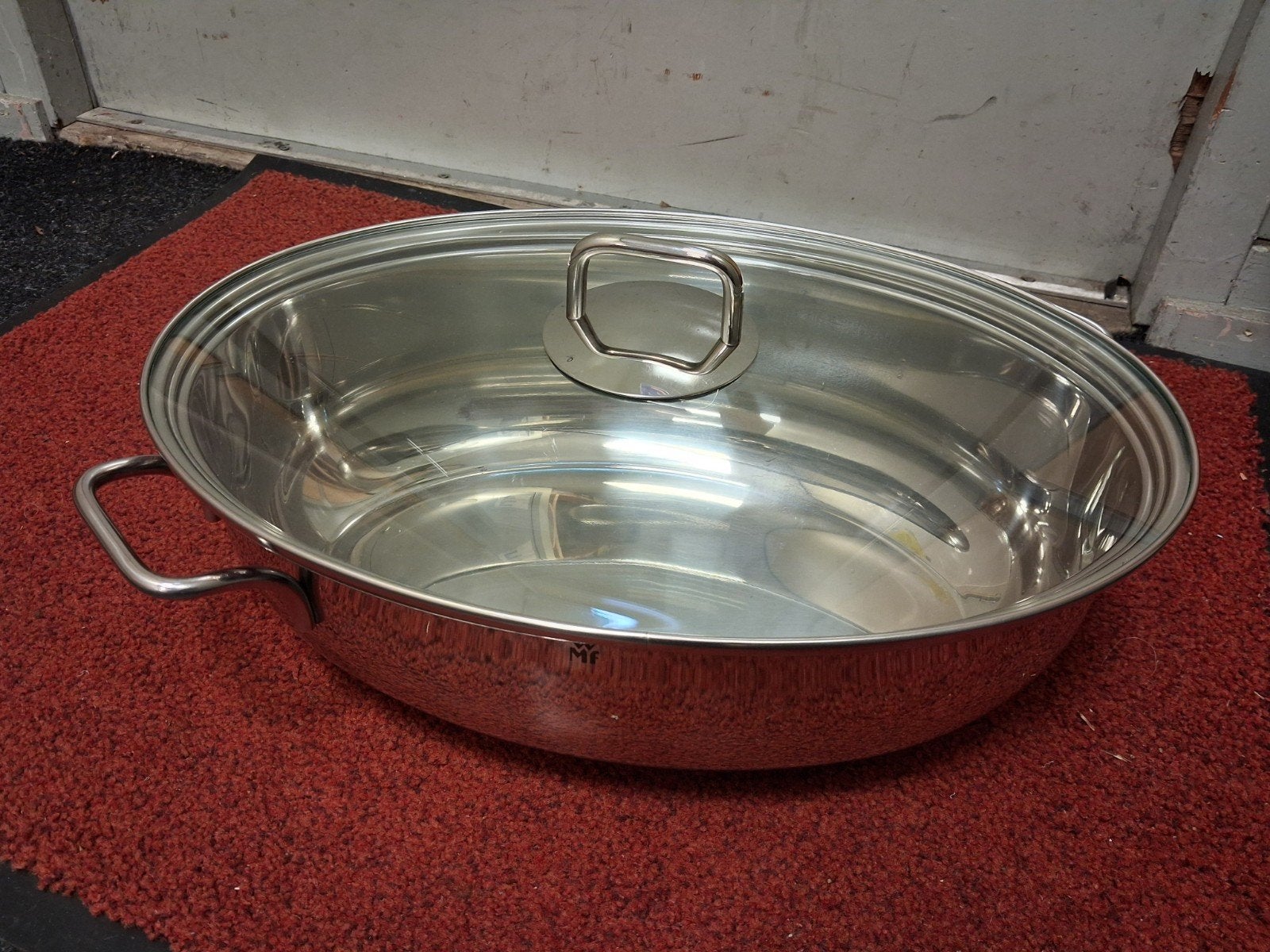 WMF braadslede met glazen deksel WD-022, Ophalen of Verzenden, Rvs