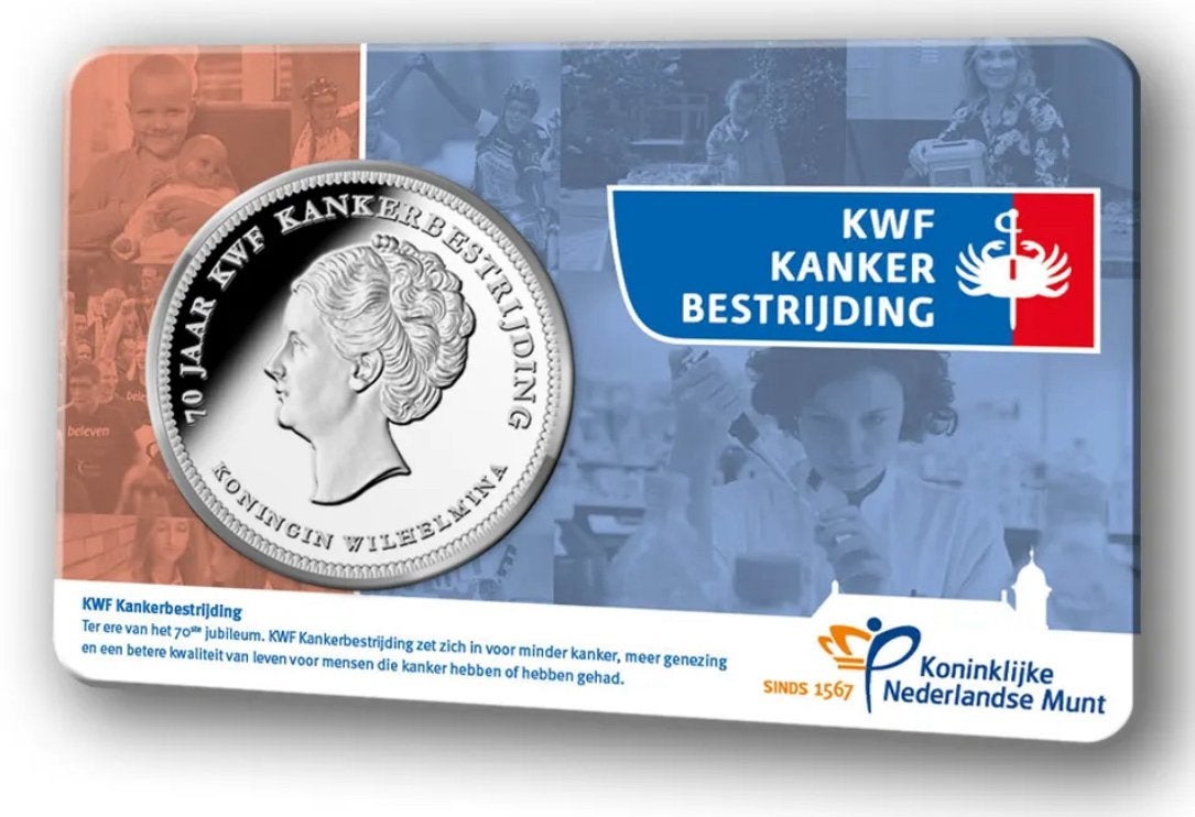 KWF kankerbestrijding penning Coincard, Postzegels en Munten, Ophalen of Verzenden, Koningin Beatrix, Euro's