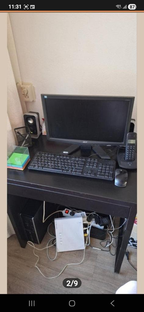Computer met bureautje, Ophalen