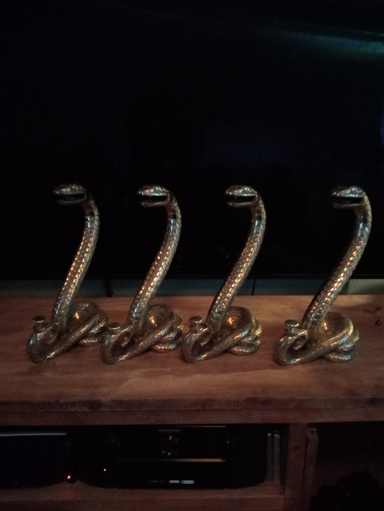 Messing Cobra Hollywood Regency tafelpoten salontafel 23 kg, Ophalen