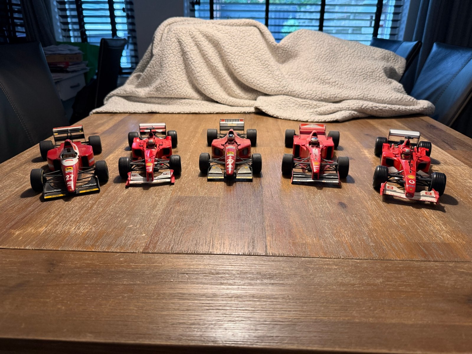 F1 Ferrari 1/18 modellen - Collectie van 5, Ophalen of Verzenden, Gebruikt, Auto, Overige merken