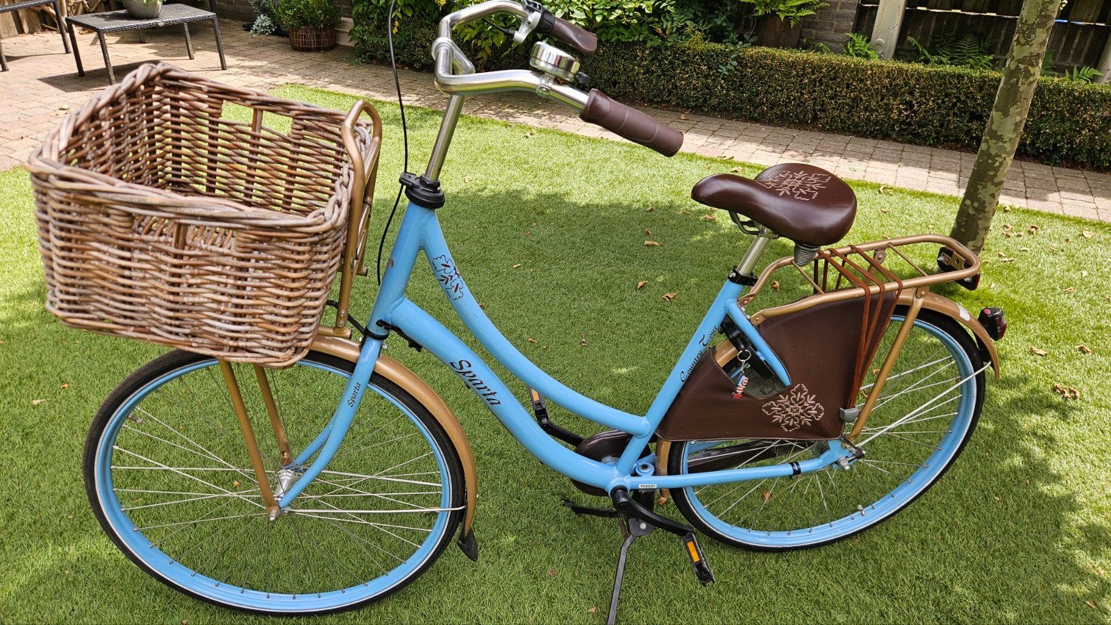 Sparta Country Tour damesfiets - Lichtblauw met mand, Fietsen en Brommers, Ophalen, Terugtraprem, Sparta, Versnellingen