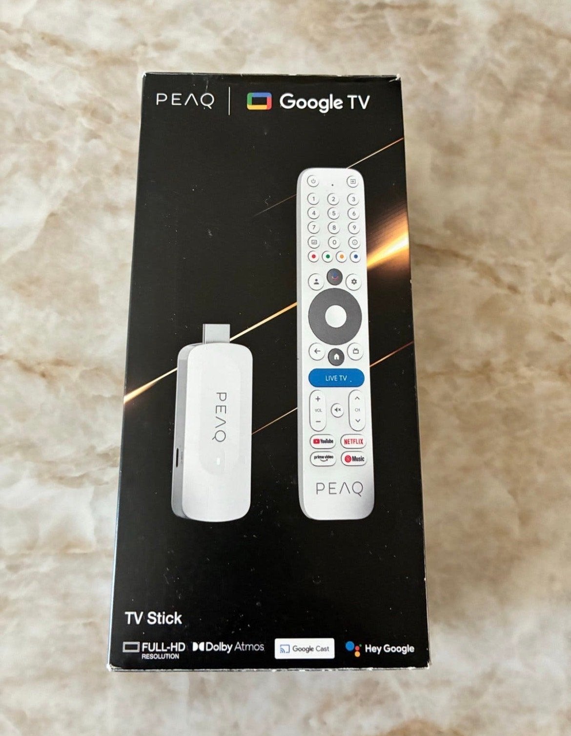 Peaq TV Stick met Google TV - Full-HD, Dolby Atmos, Peaq nl, Peaq, Ophalen of Verzenden, Zo goed als nieuw