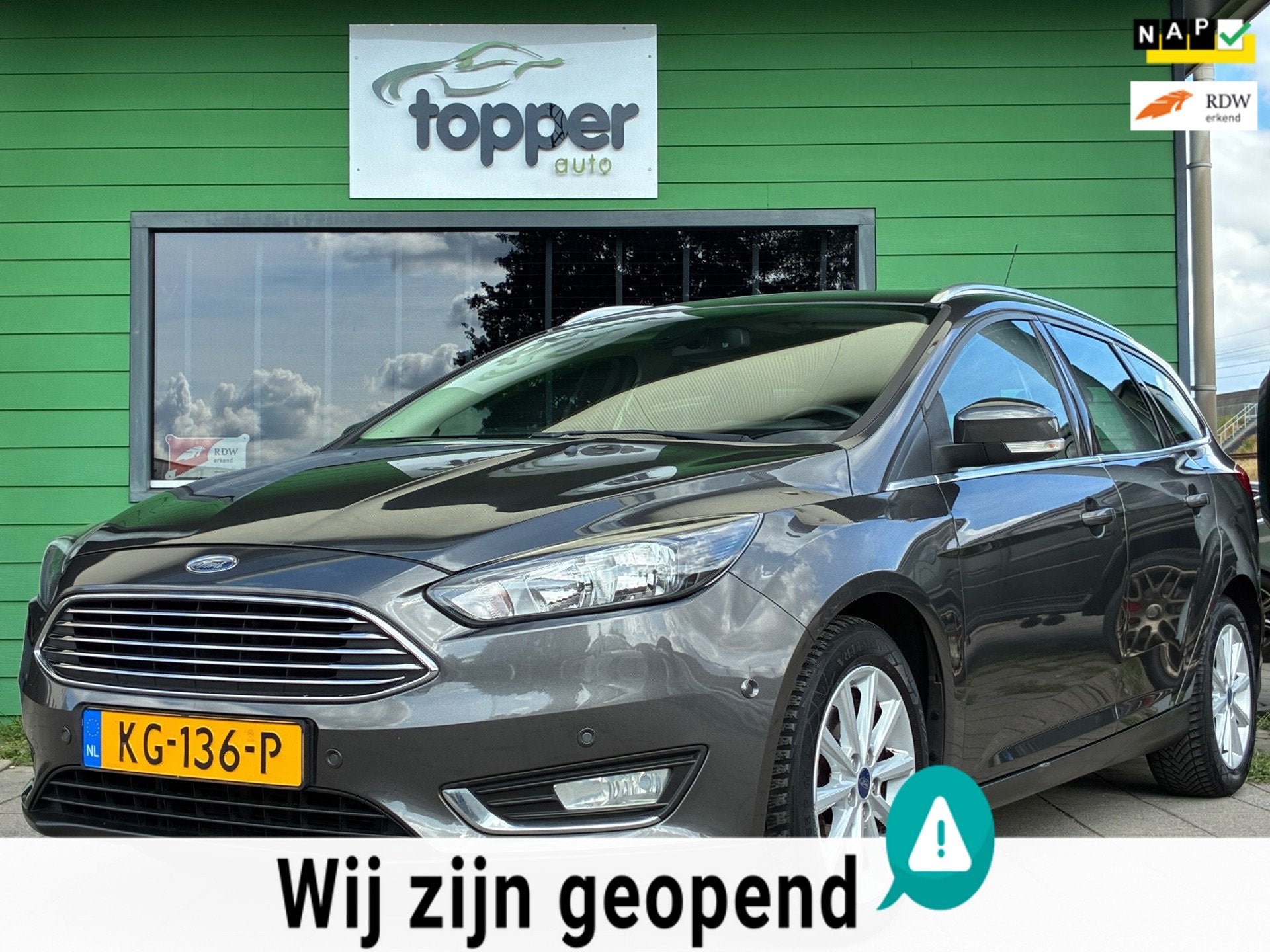 Ford Focus Wagon 1.0 Titanium|2e Eigenaar|Navigatie|CruiseCo, Gebruikt, Euro 6, Origineel Nederlands, Handgeschakeld