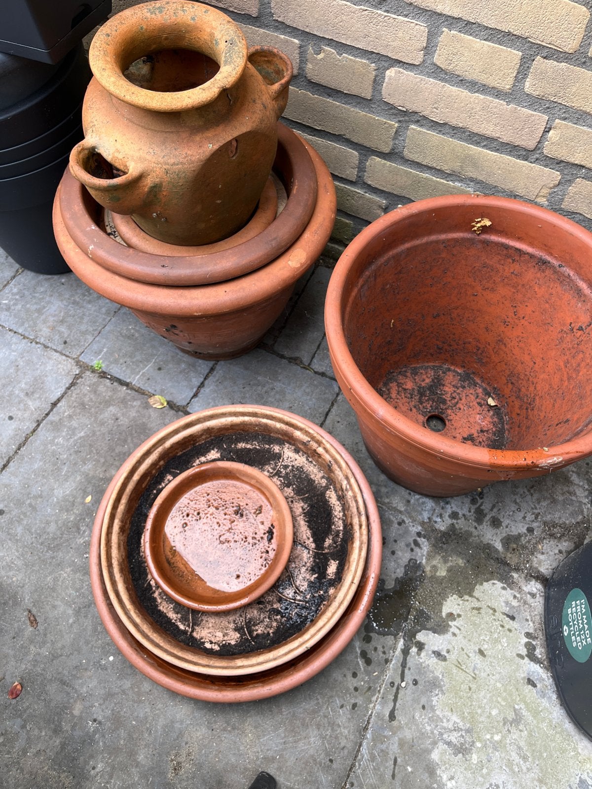 Gratis terracotta potten en schalen in diverse maten, Gebruikt, Rond, Binnen, Minder dan 40 cm