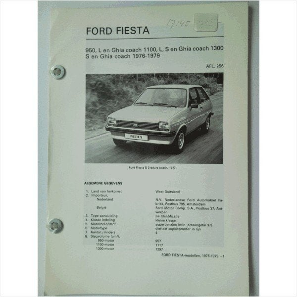 Ford Fiesta Vraagbaak losbladig 1976-1979 #2 Nederlands, Ophalen of Verzenden, Gelezen, Ford