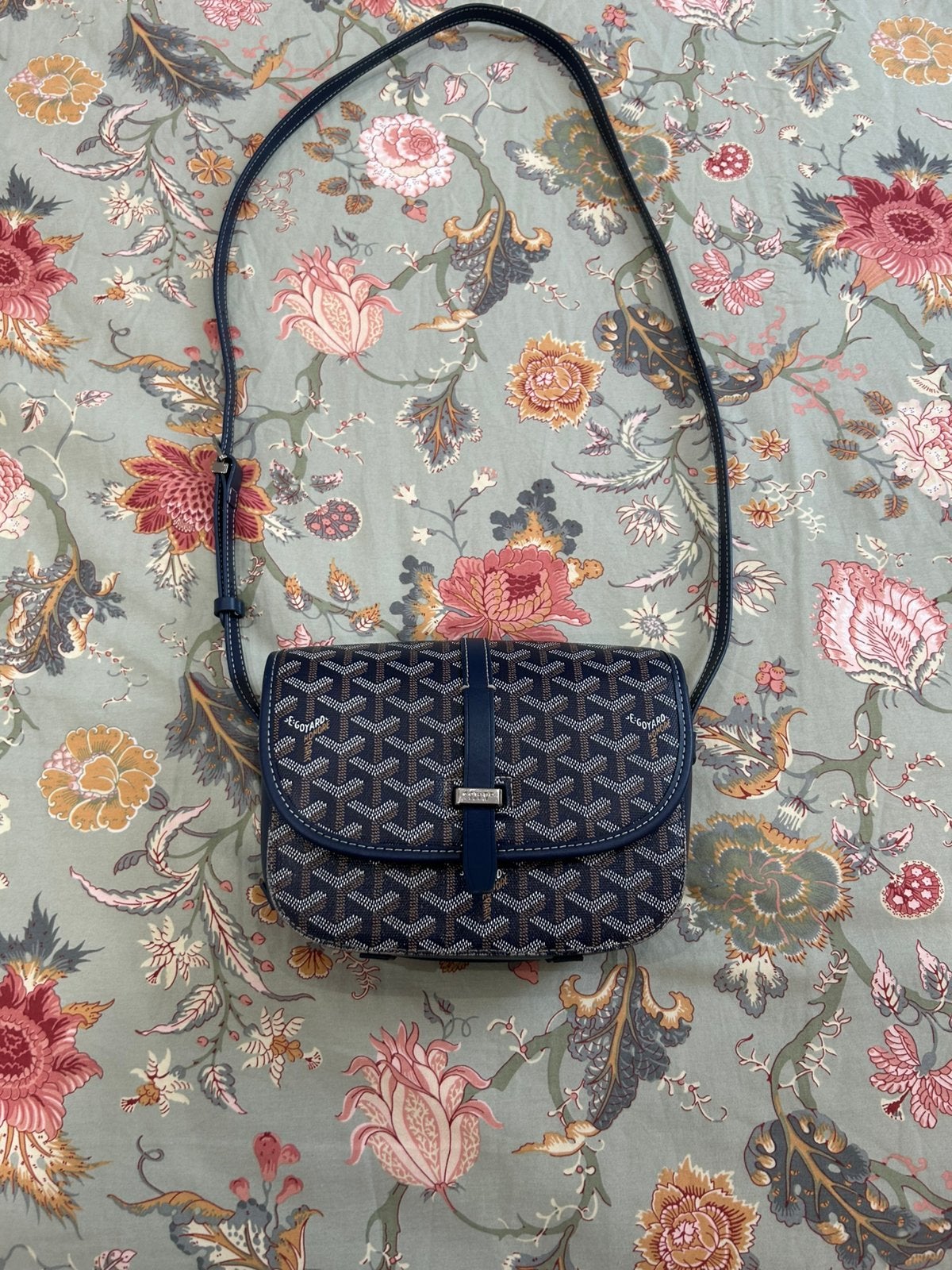 Goyard schouder tas, Sieraden, Tassen en Uiterlijk, Tassen | Schoudertassen, Ophalen of Verzenden, Gebruikt, Blauw