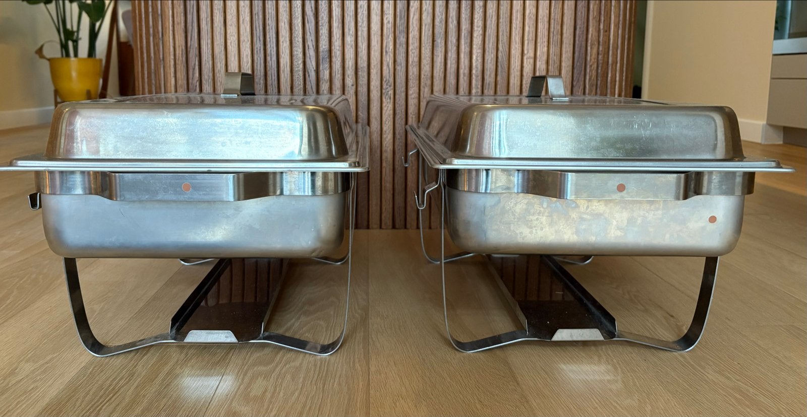 Te huur! Chafing dish met 4 inzetbakken, Ophalen, Zilver, Metaal, Overige typen