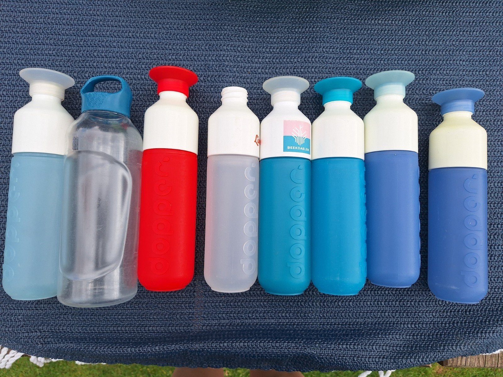 8 flessen 6 doppers met dop, Ophalen