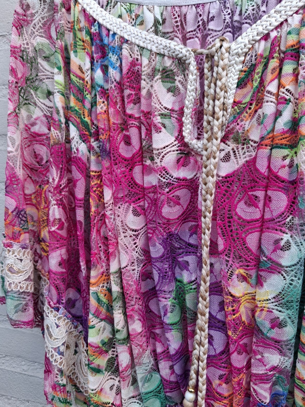 Kleurrijke kanten ibiza top, Maat 38/40 (M), New Collection, Verzenden, Nieuw