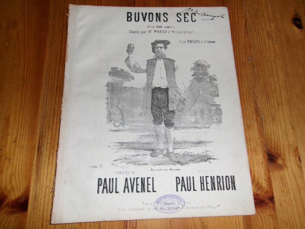 Buvons sec - henrion / avenel, Zang, Gebruikt, Ophalen of Verzenden, Artiest of Componist