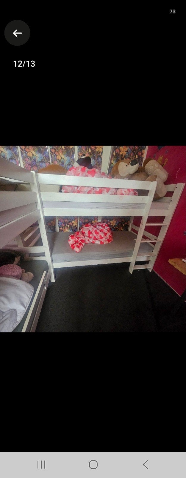stapelbed eiken wit. zeer stevig. met kast en trap, Ophalen, Stapelbed