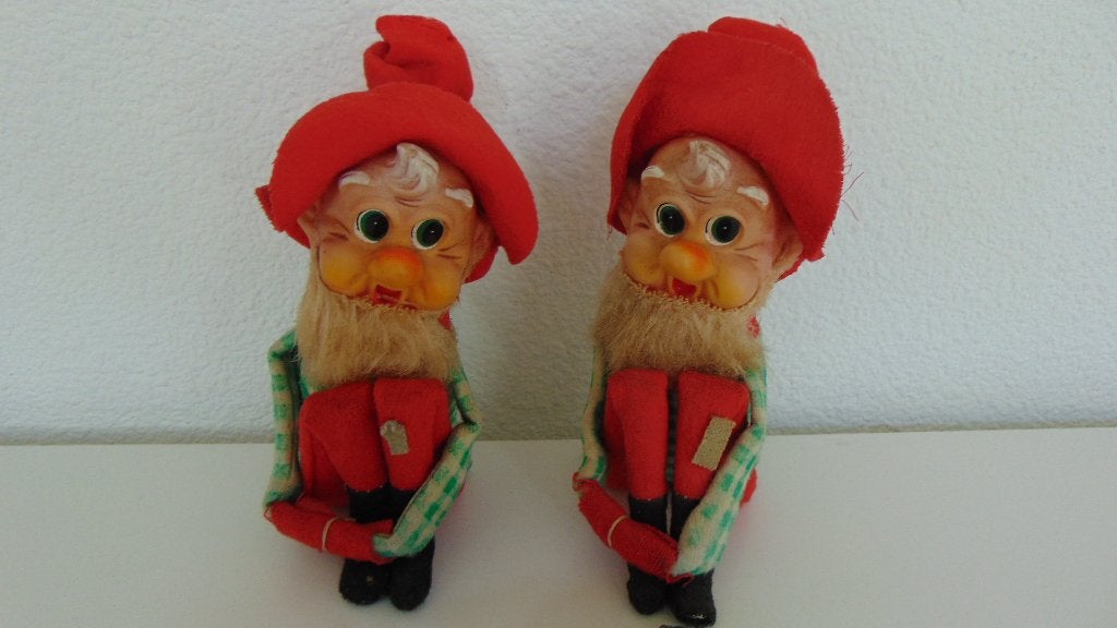 vintage 'knee-hugger' kerst elfjes kabouters jaren 50 Japan, Diversen, Ophalen of Verzenden, Gebruikt