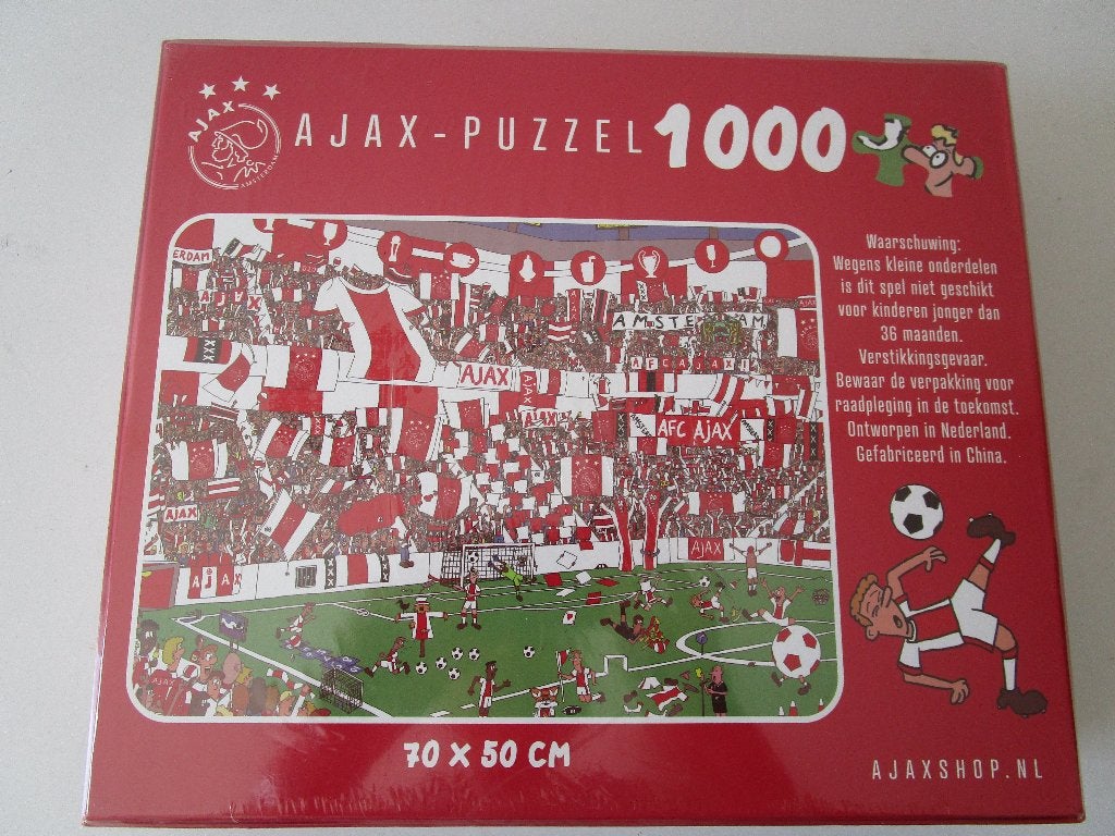 Ajax puzzel, voetbalstadion, 1000 stukjes. NIEUW, Hobby en Vrije tijd, Ophalen of Verzenden, 500 t/m 1500 stukjes, Nieuw, Legpuzzel