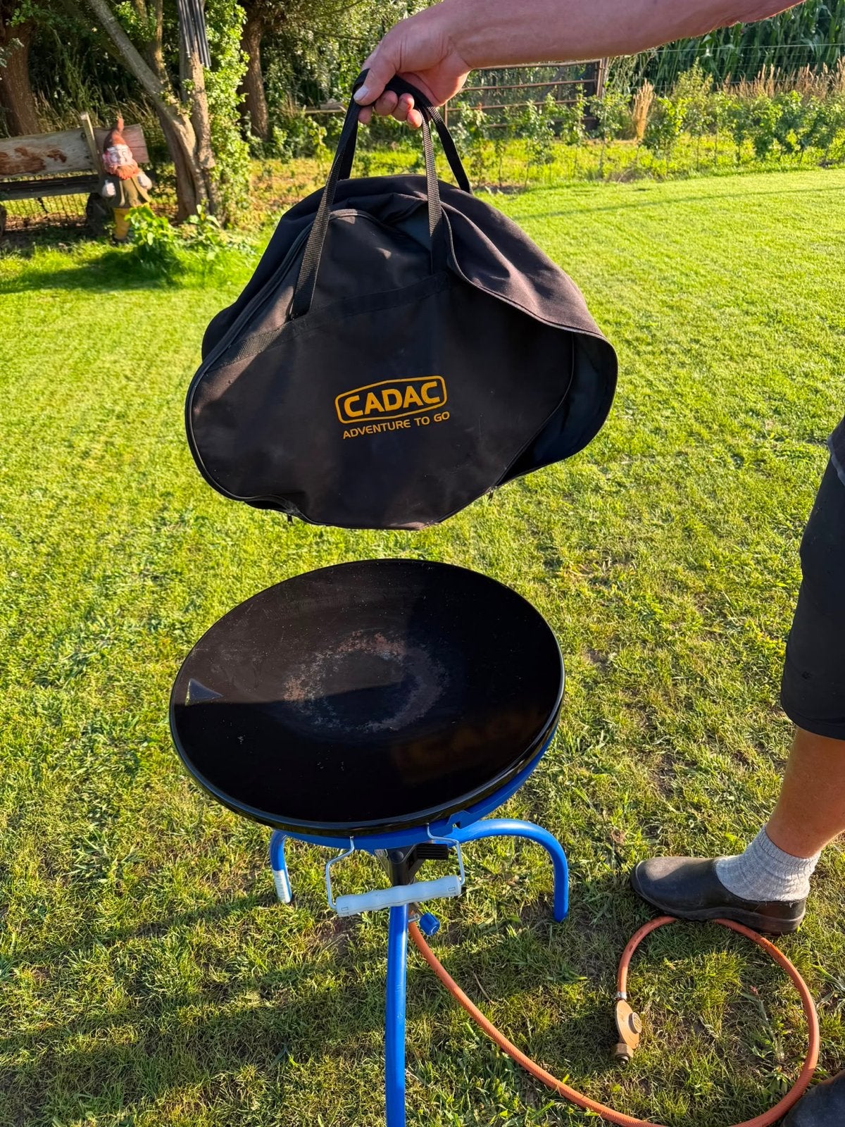 Cadac camping BBQ met wok en pannenkoek plaat, Ophalen, Gebruikt
