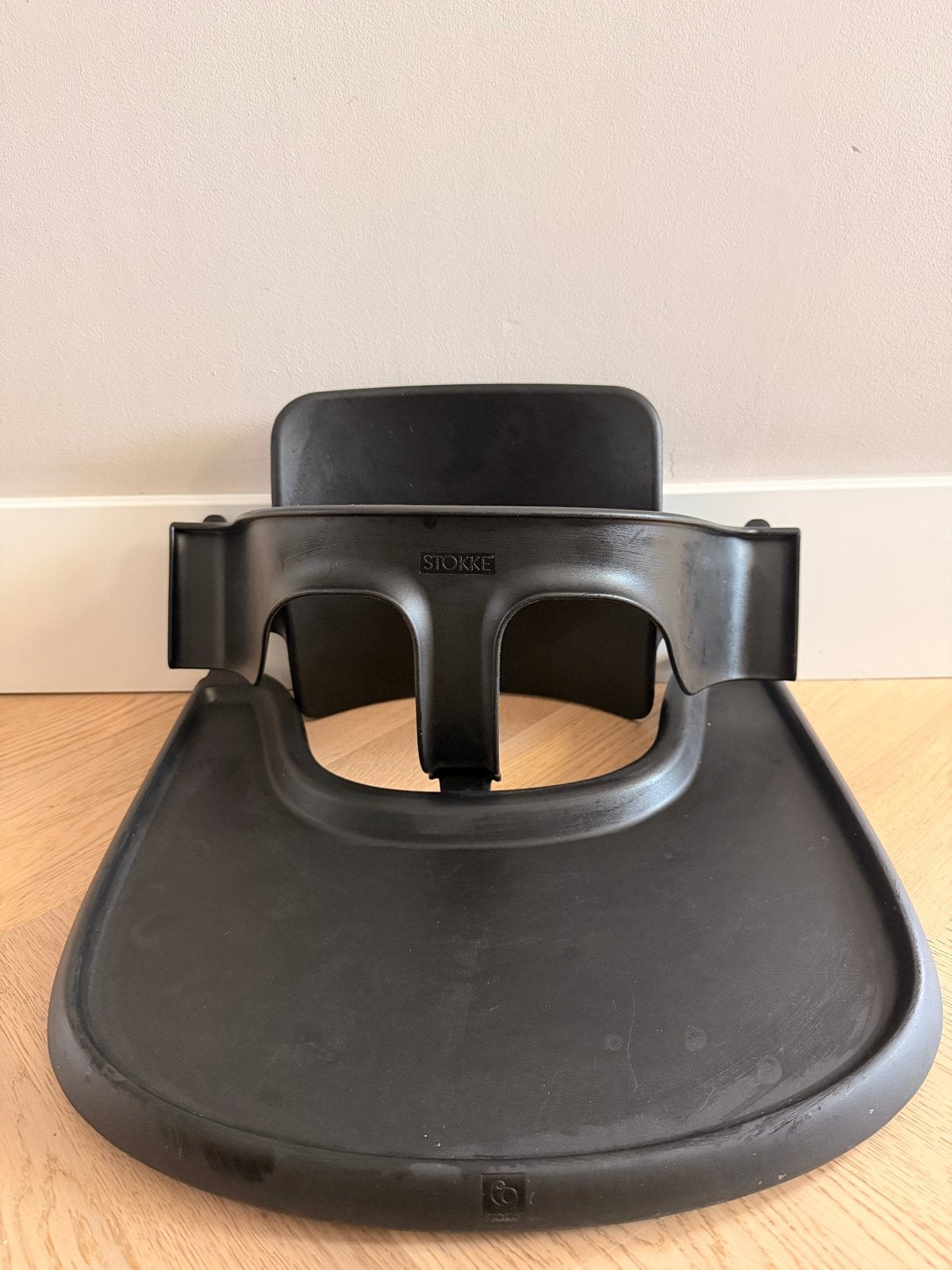 Stokke Tripp Trapp Baby Set met eetblad - Zwart, Ophalen of Verzenden, Gebruikt, Meegroeistoel, Aanschuifbaar
