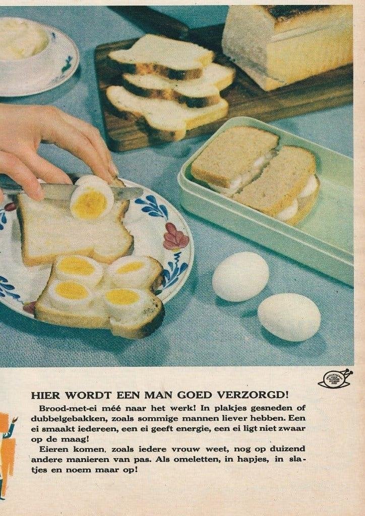 Retro reclame 1964 Ei neem 'm vaker Boerenbont, Verzamelen, Retro, Verzenden, Overige typen