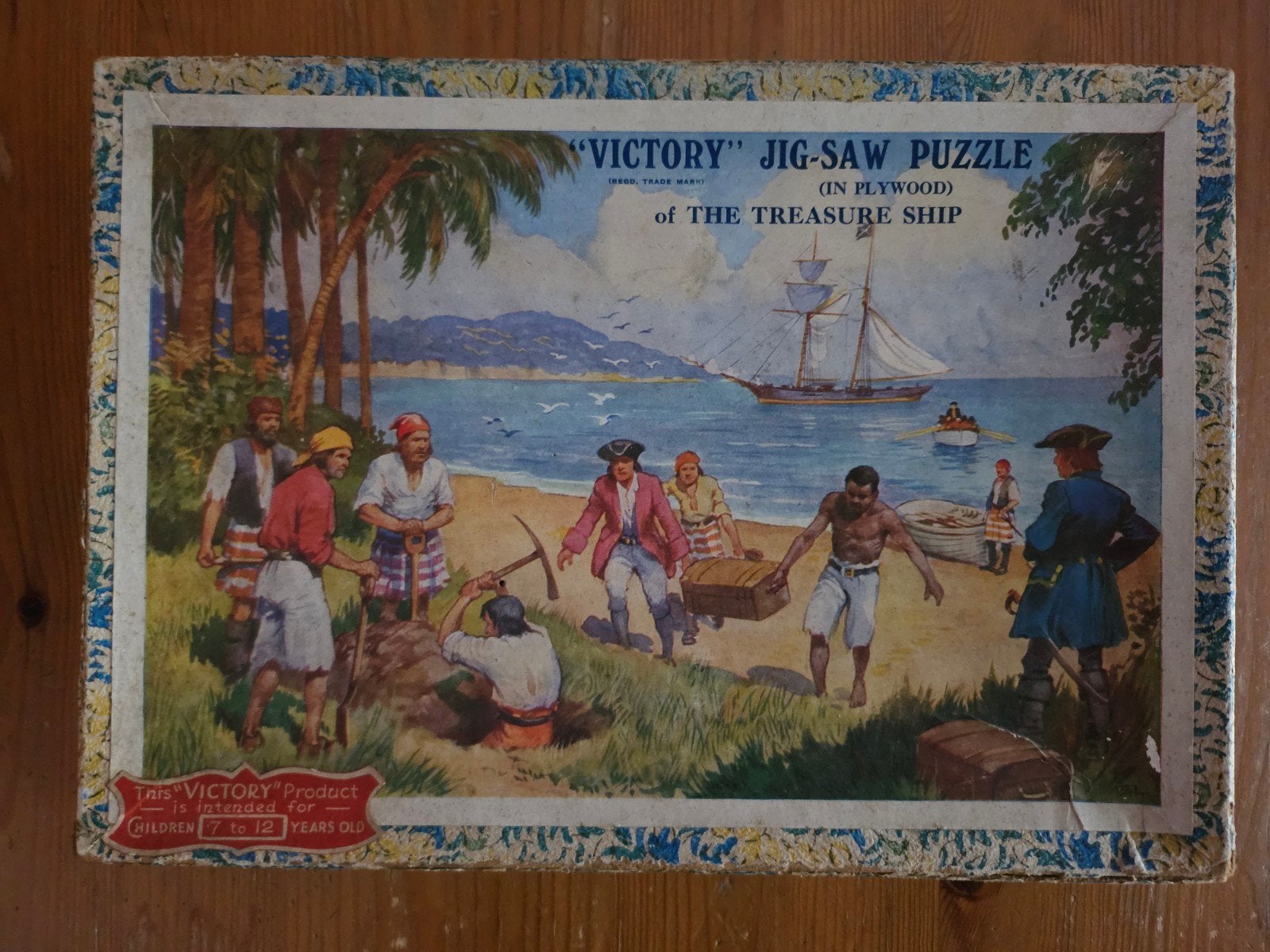 Vintage houten puzzel Victory, Ophalen of Verzenden, Minder dan 500 stukjes, Gebruikt