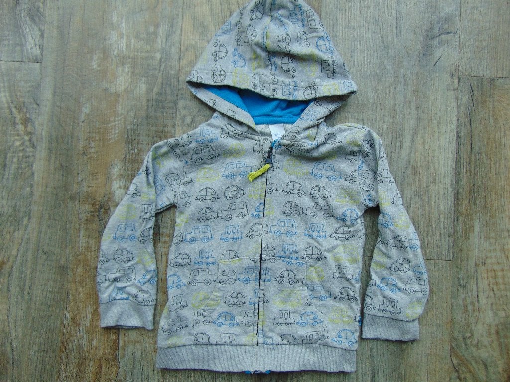 Vest grijs auto's maat 92 C&A capuchon vestje, Kinderen en Baby's, Kinderkleding | Maat 92, C&A, Trui of Vest, Ophalen of Verzenden