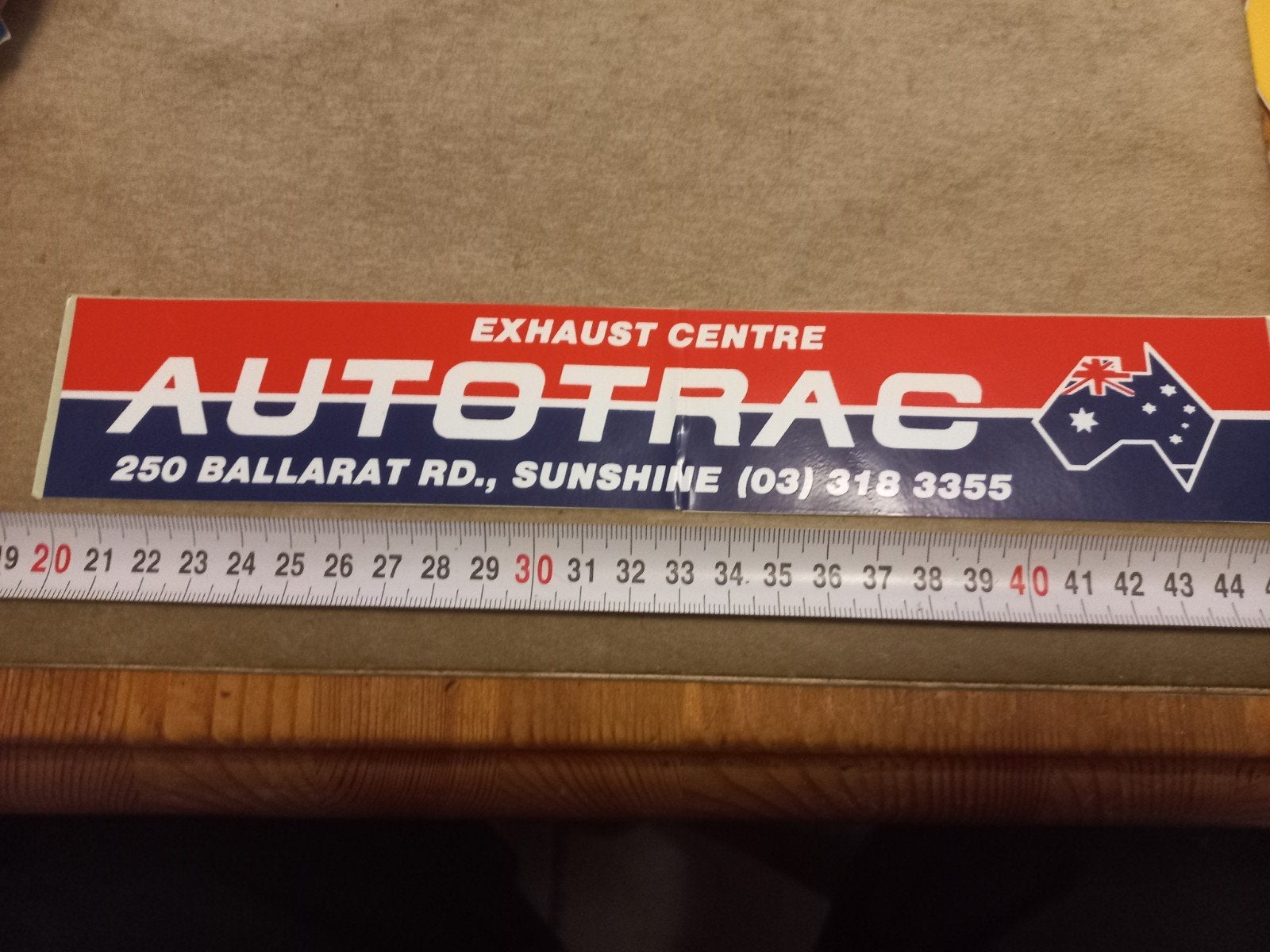 Autotrac Exhaust Centre Sticker - Vintage Auto Reclame, Ophalen of Verzenden