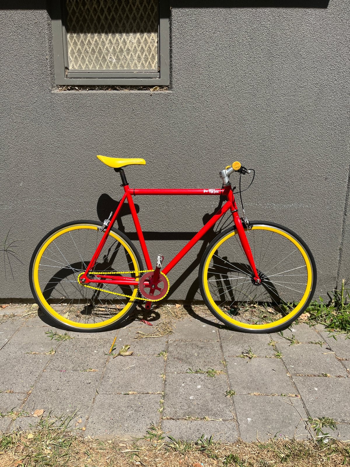 Fiksie fixed gear /Single speed fiets z.g.a.n flip flop 60cm, Fietsen en Brommers, Staal, Velgrem, Zo goed als nieuw, 57 tot 61 cm