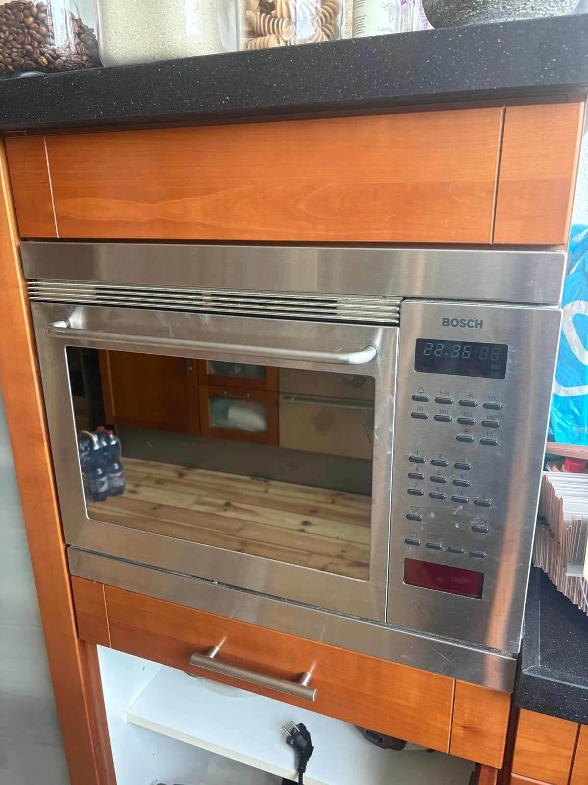Retro Bosch Inbouw Combimagnetron - Goed Werkend, Witgoed en Apparatuur, Magnetrons, Ophalen, Combimagnetron, Gebruikt, Grill