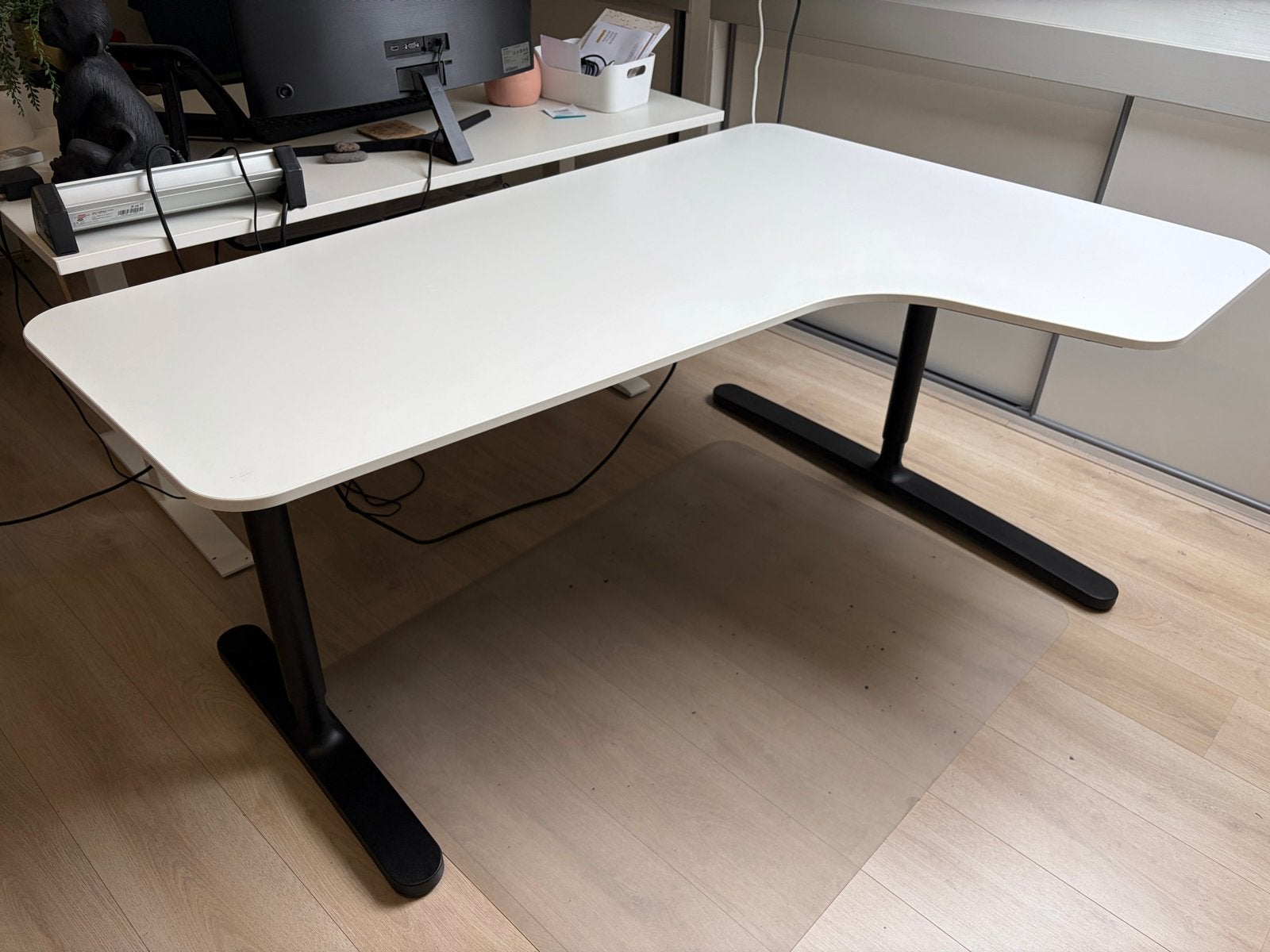 IKEA BEKANT wit hoekbureau rechts, Huis en Inrichting, Ophalen, 160 cm, Spaanplaat of MDF, Hoekbureau