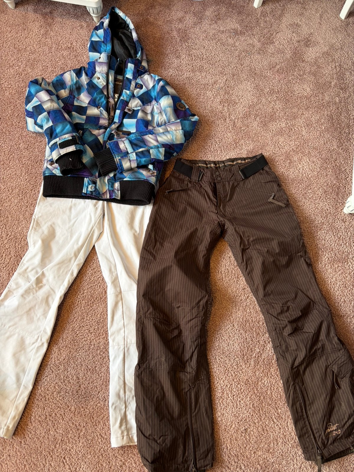 Ski jas en ski broek maat 36, Kleding | Dames, Wintersportkleding, Ophalen, Zo goed als nieuw, Maat 36 (S), Broek