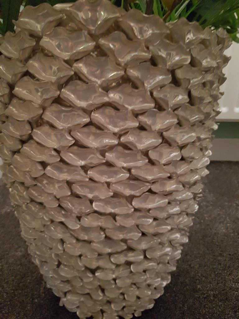XXL vaas/ pot I kleur parelmoer I schelpen, Ophalen
