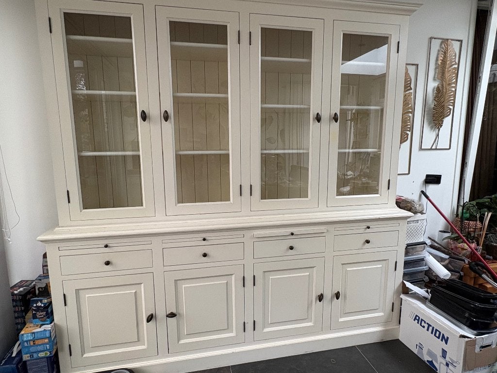 Witte buffet kast, Huis en Inrichting, Kasten | Buffetkasten, Ophalen, Gebruikt, Met deur(en), Landelijk