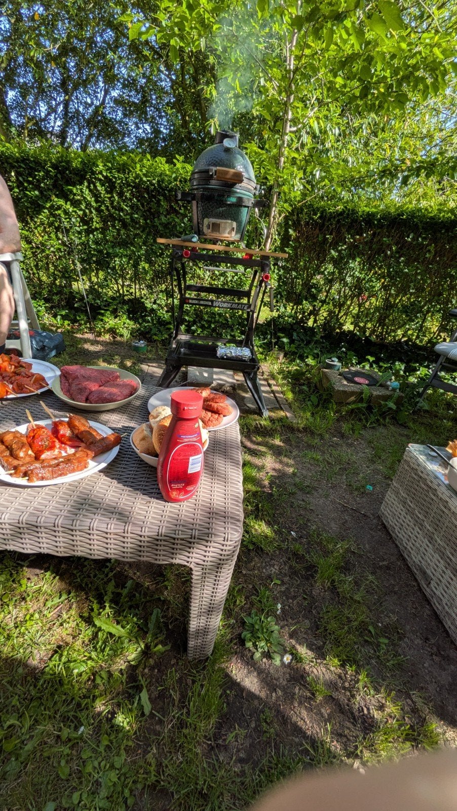 Green egg mini met accesoires., Tuin en Terras, Houtskoolbarbecues, Ophalen
