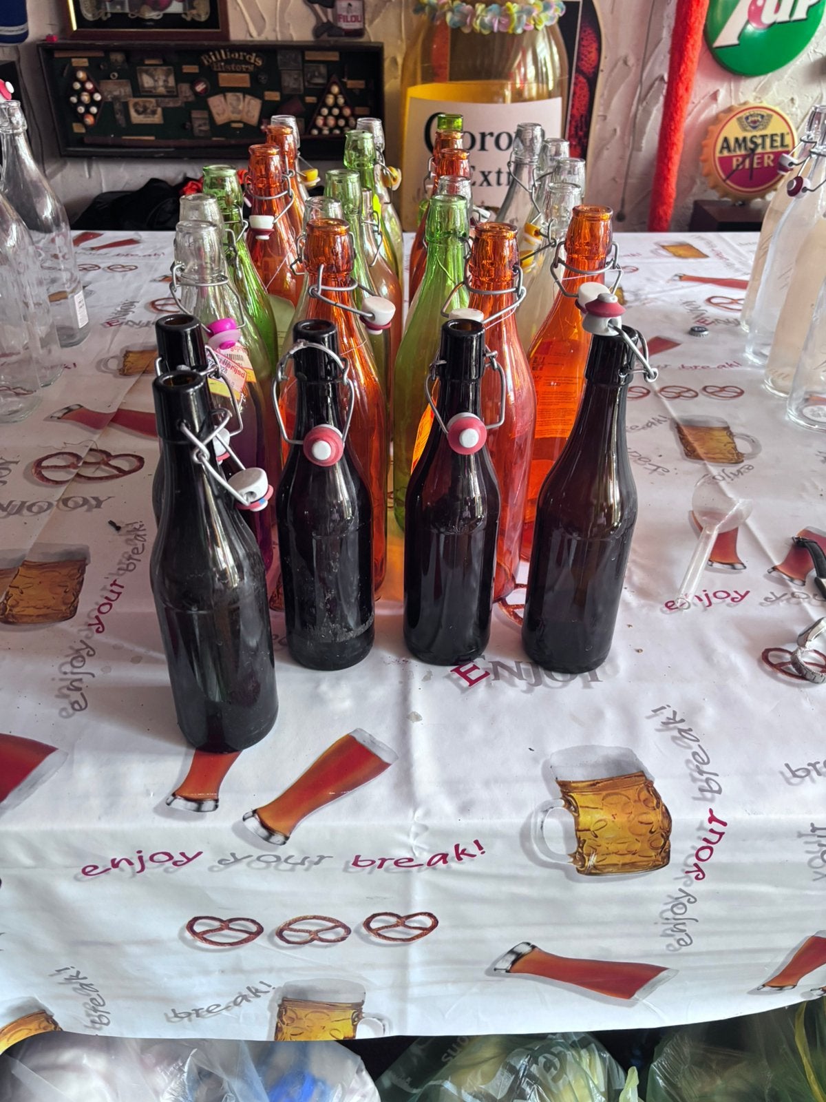 Glazen beugelflessen, Ophalen, Zo goed als nieuw, Glas