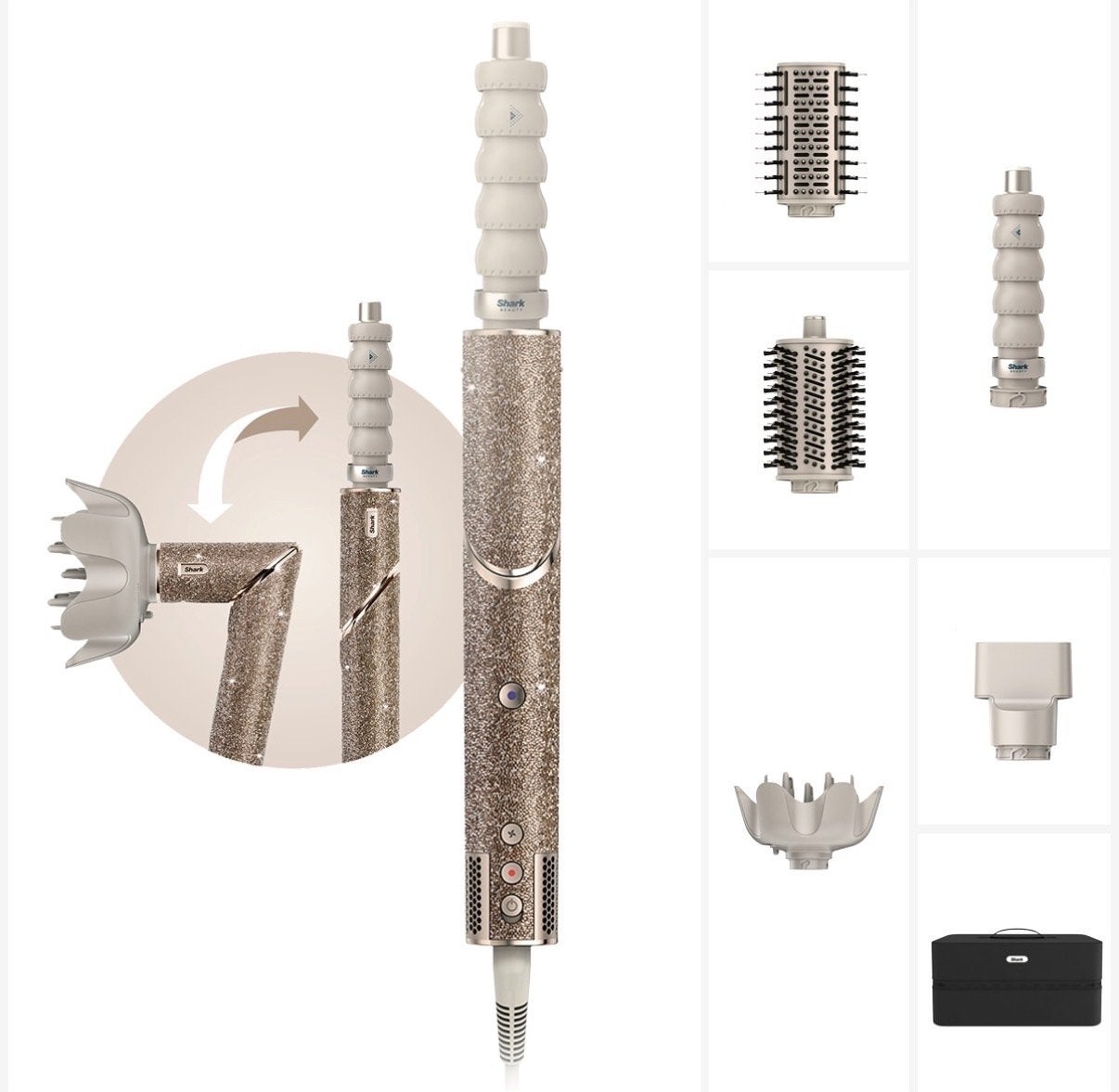 Shark FlexStyle Sparkle Limited Edition 5-in-1 Champagne Dia, Kundendienst-de@sharkninja.com, Rotfeder-Ring 9 60327 Frankfurt am Main