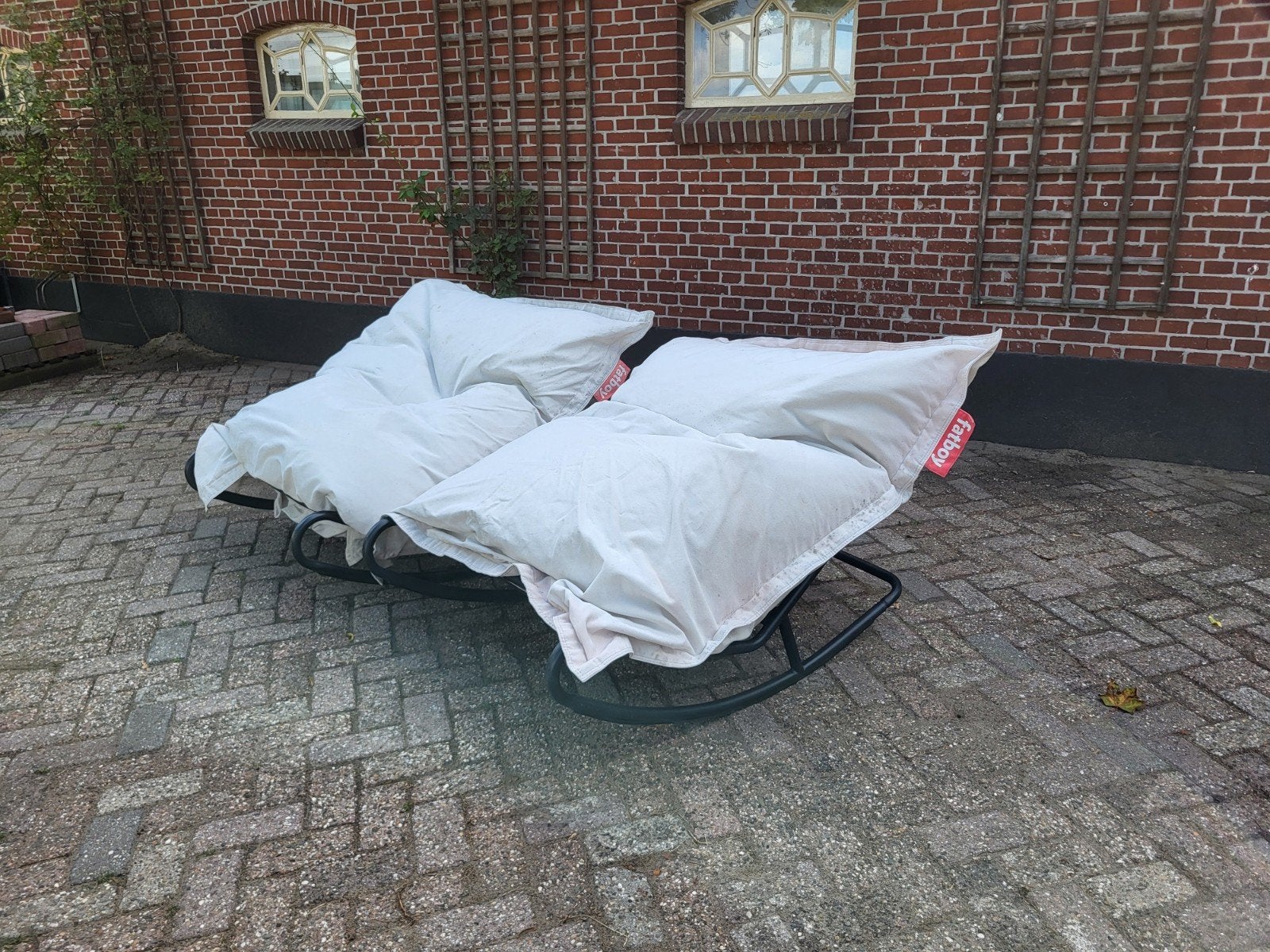 2x Fatboy Rock 'n Roll schommelstoel + zitzakken, Ophalen