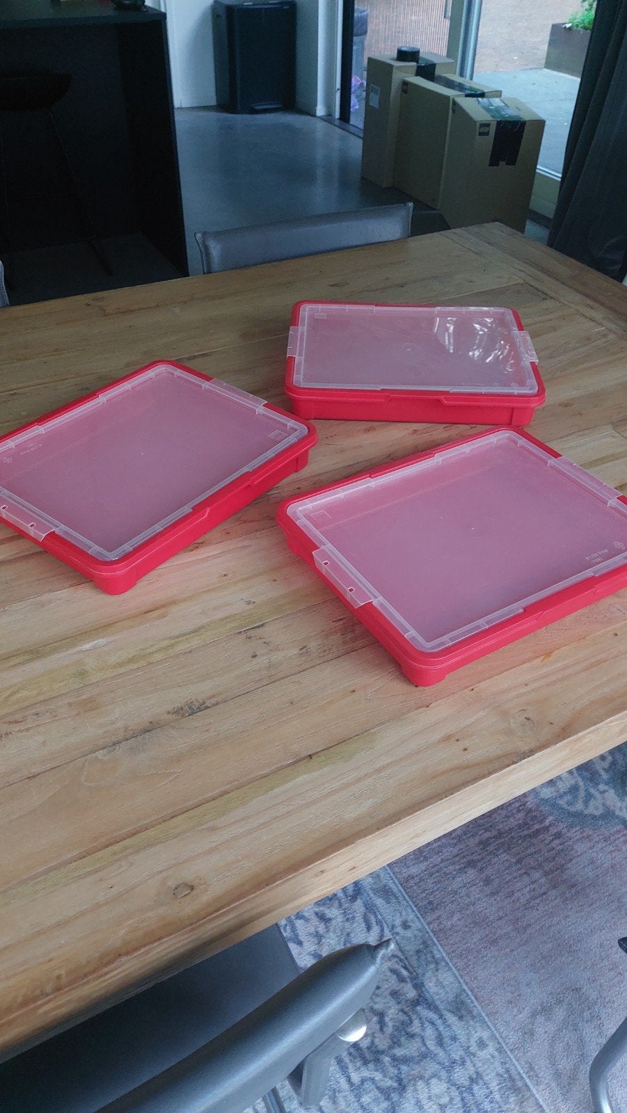 Lego dacta opberg boxen rood, Ophalen of Verzenden