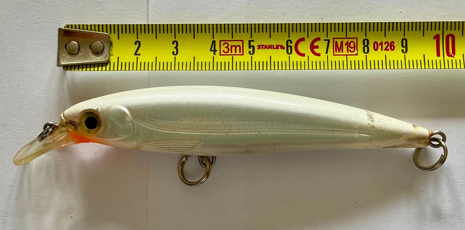 Rapala Wit Creme 10cm 13/14 Gram ZIE ALLE FOTO’S, Watersport en Boten, Ophalen of Verzenden, Gebruikt