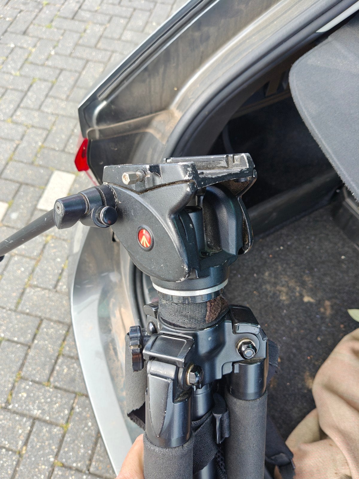 Velbon Carbon Statief met Manfrotto Statiefkop en Scopak, Ophalen of Verzenden