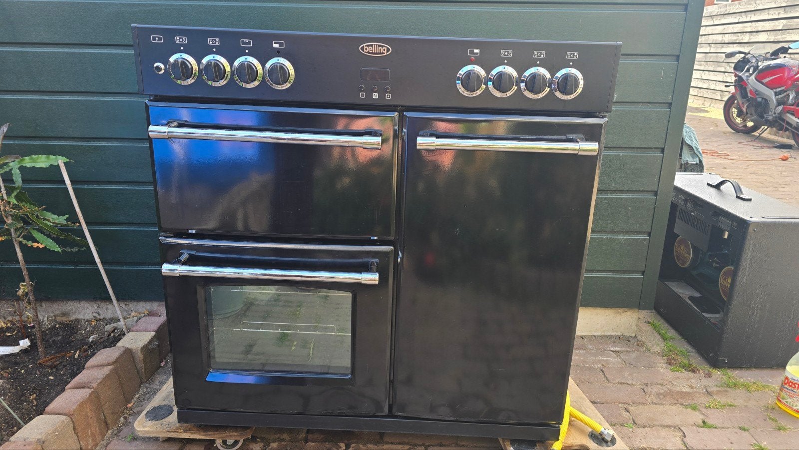 Belling Farmhouse 90, Witgoed en Apparatuur, Ovens, Gebruikt, Vrijstaand, Heteluchtoven, Overige merken, 60 cm of meer, 60 cm of meer